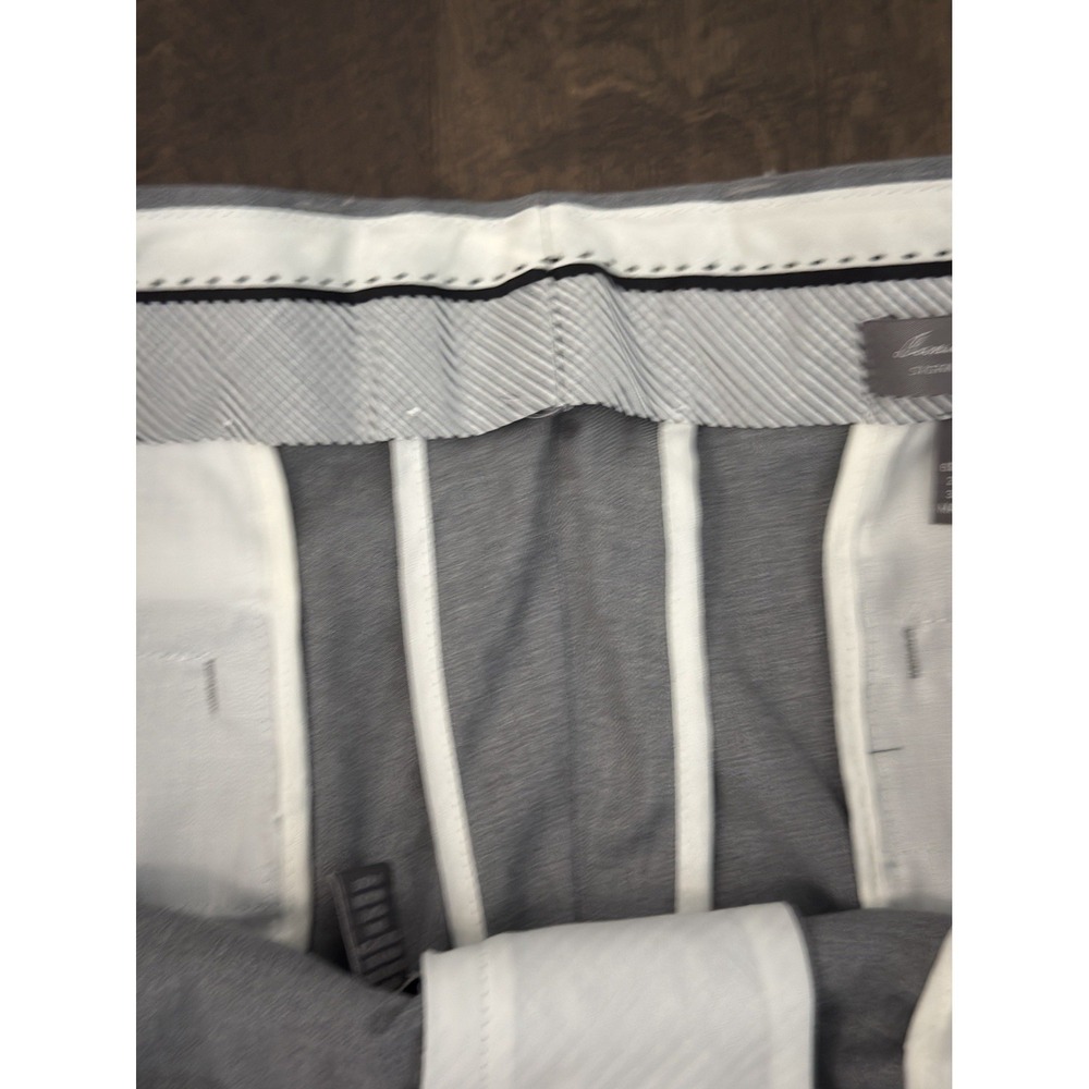NWT Daniel Cremieux Signature Men Grey Flat Front Dress Pants Trouser Size 38X32 - Picture 5 of 8
